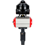 Butterfly valves Elephant WBV4242E-2W-Fb-ISO, body material - UPVC, disc material - UPVC, seal - EPDM, with pneumatic actuator double action PA-DA, pneumatic distributor 4M310-08 24V and LSU APL-510N EX