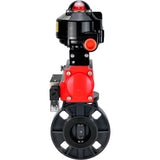 Butterfly valves Elephant WBV4242E-2W-Fb-ISO, body material - UPVC, disc material - UPVC, seal - EPDM, with pneumatic actuator double action PA-DA, pneumatic distributor 4M310-08 24V and LSU APL-510N EX