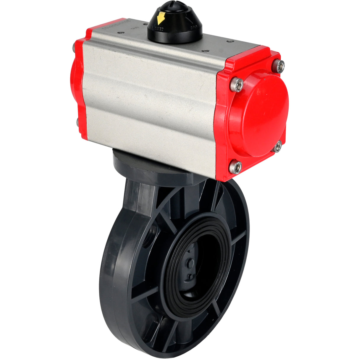 Butterfly valves Elephant WBV4242E-2W-Fb-ISO, body material - UPVC, disc material - UPVC, seal - EPDM, with pneumatic actuator double action PA-DA and pneumatic distributor 4M310-08 24V