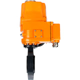 Butterfly valves Elephant WBV4242E-2W-Fb-ISO, body material - UPVC, disc material - UPVC, seal - EPDM, with explosion-proof quarter-turn actuator QT-EX-EM-O2-380VAC-U1
