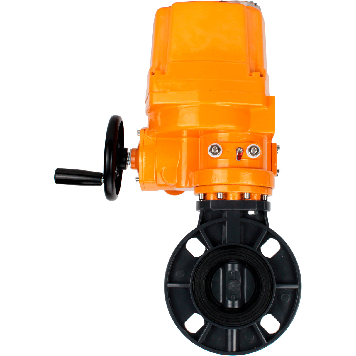 Butterfly valves Elephant WBV4242E-2W-Fb-ISO, body material - UPVC, disc material - UPVC, seal - EPDM, with explosion-proof quarter-turn actuator QT-EX-EM-O2-380VAC-U1