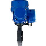 Butterfly valves Elephant WBV4242E-2W-Fb-ISO, body material - UPVC, disc material - UPVC, seal - EPDM, with quarter-turn actuator QT-N-M-O2-220VAC-U1, torque clutch and handwheel