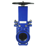 Vanne à guillotine Elephant GVKN1331N-2W-Fb-S PN10, matériau du corps - fonte GGG40, matériau du couteau - acier inoxydable AISI 304, joint - NBR, commande par volant