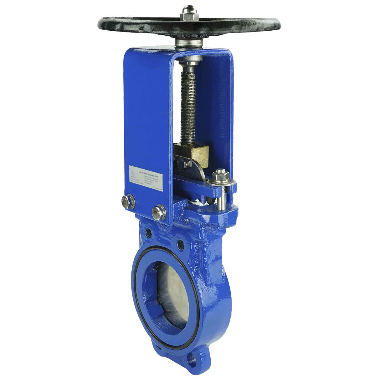 Vanne à guillotine Elephant GVKN1331N-2W-Fb-S PN10, matériau du corps - fonte GGG40, matériau du couteau - acier inoxydable AISI 304, joint - NBR, commande par volant