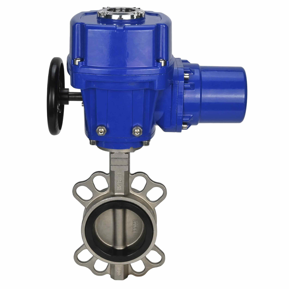 Vanne papillon d'eau Elephant 316l-316l-epdm-elephant-qt-wm-110/220v, matériau du corps - acier inoxydable AISI 316L, matériau du disque - acier inoxydable AISI 316L, joint - EPDM, actionné par actionneur électrique