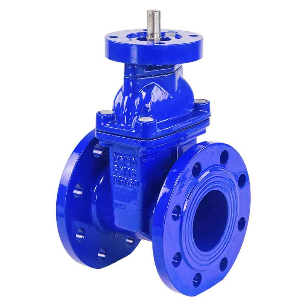 Vanne à opercule Elephant 30X939H GVWN1414E-2W-F BLUE PN10, matériau du corps - fonte GGG50, matériau de l'opercule - fonte + EPDM, joint - EPDM, tige uniquement