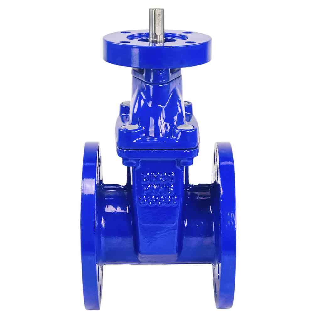 Vanne à opercule Elephant 30X939H GVWN1414E-2W-F BLUE PN10, matériau du corps - fonte GGG50, matériau de l'opercule - fonte + EPDM, joint - EPDM, tige uniquement
