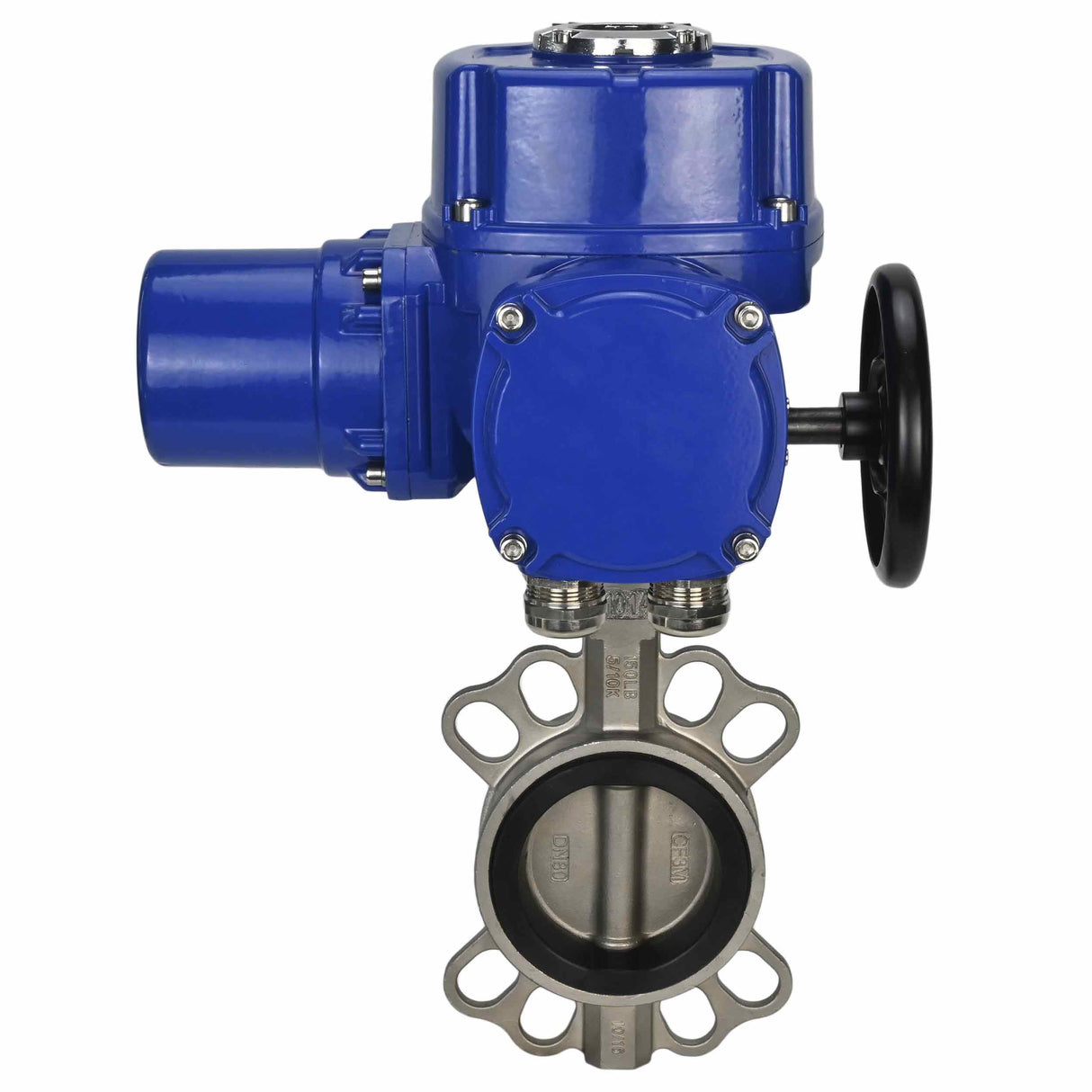 Vanne papillon d'eau Elephant 316l-316l-epdm-elephant-qt-wm-110/220v, matériau du corps - acier inoxydable AISI 316L, matériau du disque - acier inoxydable AISI 316L, joint - EPDM, actionné par actionneur électrique