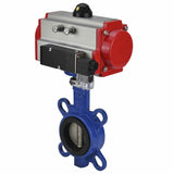 Vanne papillon d'eau Elephant WBV1332N-2W-Fb-H matériau du corps - Fonte GGG50, matériau du disque - Acier inoxydable 316L, joint - NBR avec actionneur pneumatique à double effet DA et distributeur pneumatique 4M310-08 220V