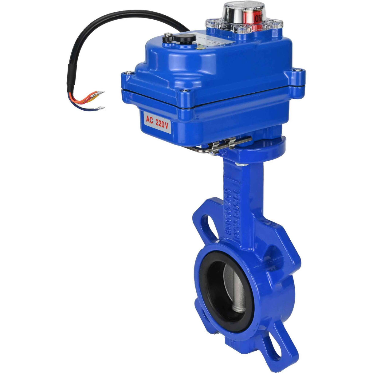 Vanne papillon d'eau Elephant GGG50-316L-EPDM matériau du corps - fonte GGG50, matériau du disque - acier inoxydable 316L, joint - EPDM avec actionneur électrique Elephant 220V