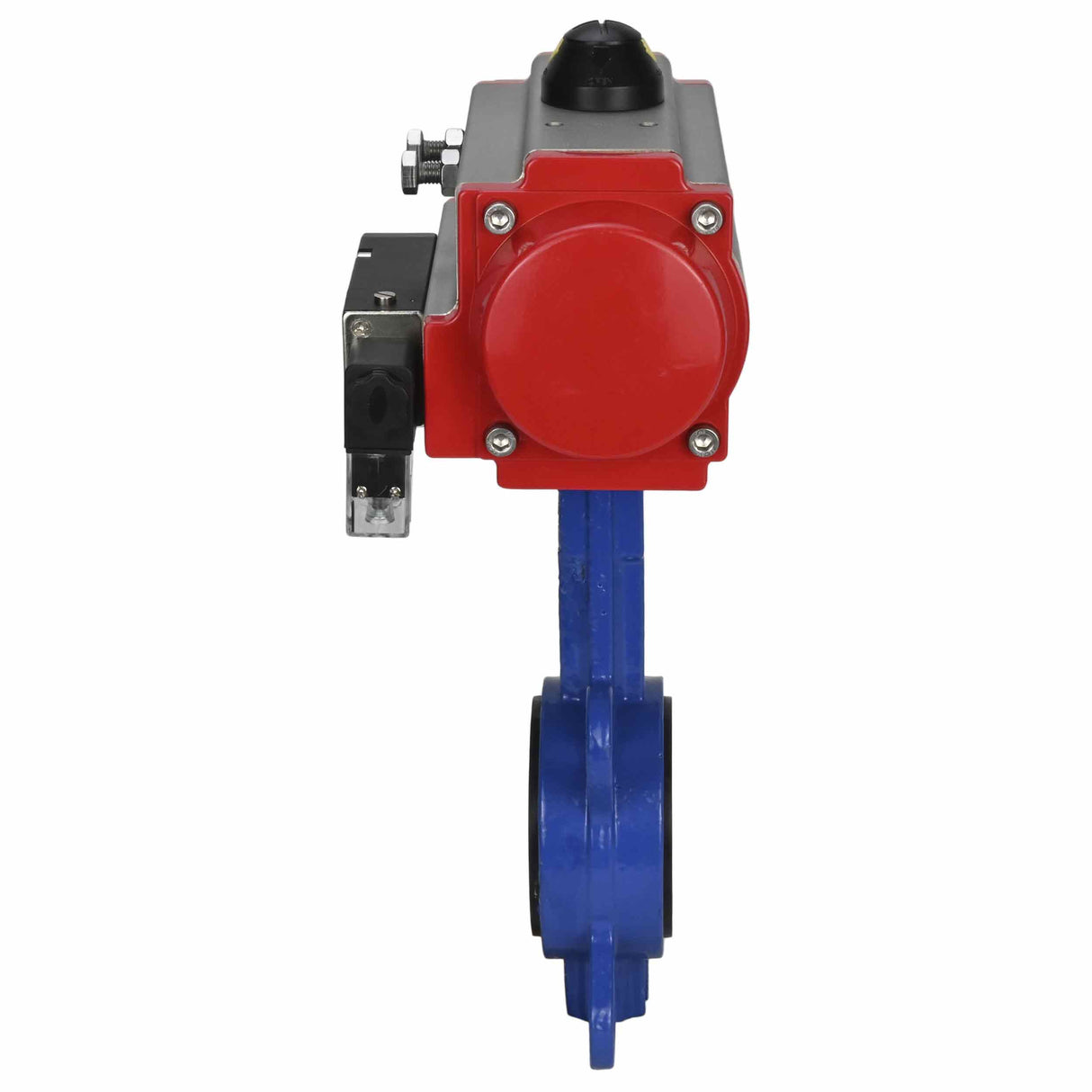Vanne papillon d'eau Elephant WBV1332N-2W-Fb-H matériau du corps - Fonte GGG50, matériau du disque - Acier inoxydable 316L, joint - NBR avec actionneur pneumatique à double effet DA et distributeur pneumatique 4M310-08 220V