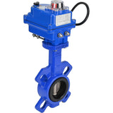 Vanne papillon d'eau Elephant GGG50-316L-EPDM matériau du corps - fonte GGG50, matériau du disque - acier inoxydable 316L, joint - EPDM avec actionneur électrique Elephant 220V