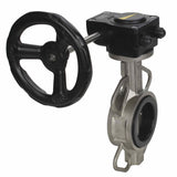 Vanne papillon d'eau Elephant 316L-316L-VITON matériau du corps - acier inoxydable AISI 316L, matériau du disque - acier inoxydable AISI 316L, joint - Viton avec engrenage Elephant HAM