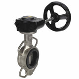Vanne papillon d'eau Elephant 316L-316L-VITON matériau du corps - acier inoxydable AISI 316L, matériau du disque - acier inoxydable AISI 316L, joint - Viton avec engrenage Elephant HAM