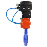 Vanne papillon d'eau Elephant WBV1332N-2W-Fb-H matériau du corps - Fonte GGG50, matériau du disque - Acier inoxydable 316L, joint - NBR avec actionneur pneumatique à double effet DA et positionneur électropneumatique avec rétroaction Elephant YT-1000RSI