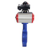 Vanne papillon d'eau Elephant WBV1631N-2W-Fb-H, matériau du corps - fonte QT450, matériau du disque - acier inoxydable AISI 304, joint - NBR, actionneur pneumatique PA-SA avec ressorts de rappel, 4M310-08 24V, BKV APL-210N