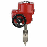 Vanne papillon d'eau Elephant 316L-316L-PTFE matériau du corps - acier inoxydable aisi 316l, matériau du disque - acier inoxydable AISI 316L, joint - PTFE avec actionneur électrique 1/4 de tour Elephant QT-W (M) EX 380V