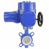 Vanne papillon d'eau Elephant WCB-316L-PTFE matériau du corps - Acier au carbone WCB, matériau du disque - Acier inoxydable AISI 316L, joint - PTFE avec actionneur électrique 1/4 de tour Elephant QT-W (M) 380V