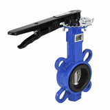 Vanne papillon d'eau Elephant WBV1132N-2W-Fb-H PN16, matériau du corps - fonte GG25, matériau du disque - acier inoxydable 316L, joint - NBR, commande par volant