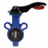 Vanne papillon d'eau Elephant WBV0232E-2W-Fb-H PN16, matériau du corps - alliage d'aluminium, matériau du disque - acier inoxydable 316L, joint - EPDM, commande par volant