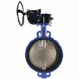 Vanne papillon d'eau Elephant WBV3432E-2W-Fb-R PN16, matériau du corps - acier au carbone WCB, matériau du disque - acier inoxydable AISI 316L, joint - EPDM, à engrenage